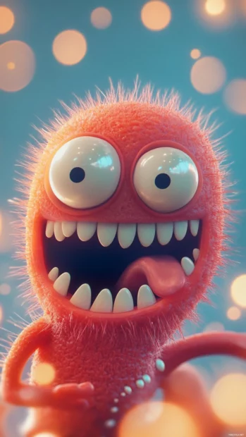 Playful Funny Lock screen Wallpapers featuring animated objects with cheeky grins.