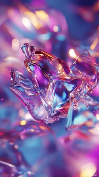 Psychedelic loop of mirror shapes melting and reforming for a mesmerizing trippy moving wallpaper.