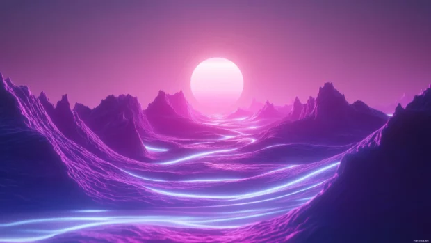 Pulsating waves of digital energy, dynamic and electric, for a modern trippy aesthetic.