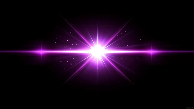 Purple neon streaks radiating, center burst pattern elegant.
