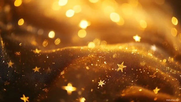Quiet harbors blinking under gold star veils.