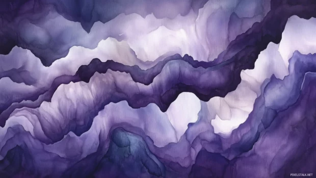 Rich purple watercolor background with deep, luxurious shades.