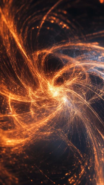 Rippling magnetic fields visualized in shimmering tones.