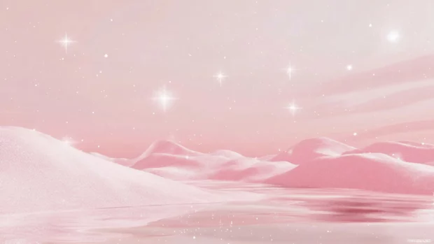 Silver constellations melting into dusky pink horizons, melting into the mood of minimalist aesthetic night stars.