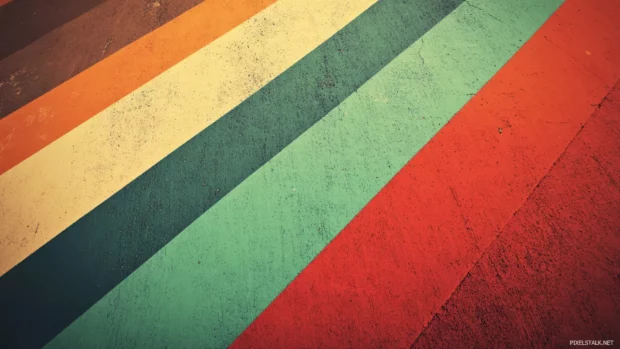 Simple retro desktop wallpapers HD with color blocks and 60s texture.