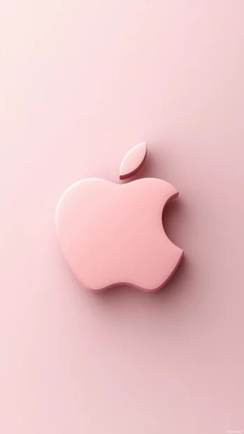 Soft Pink Apple Wallpapers presenting minimalist Apple logo on pale pink backdrop.