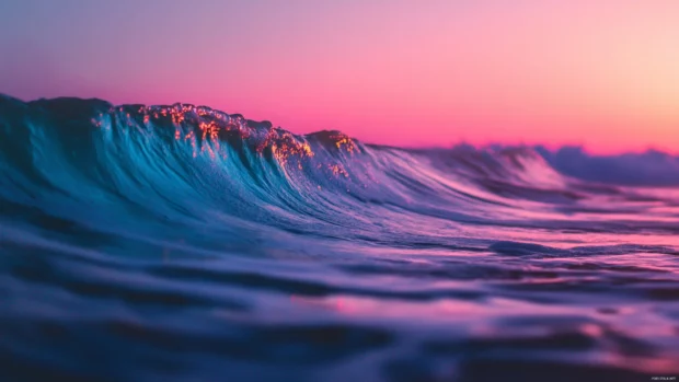 Soft focus blurs and accents define this Neon wave view.