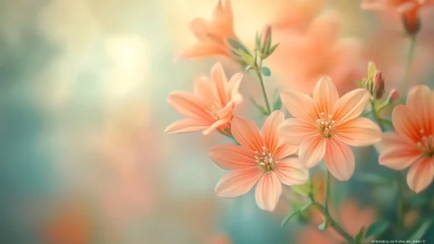 Soft focus floral wallpaper.