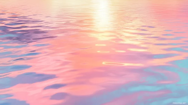 Soft glowing river reflecting pretty sunset colors inspired by Soft pretty background for desktop.