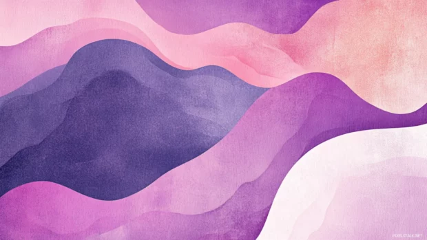 Soft lavender Lock screen featuring abstract minimalist art.