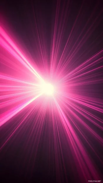 Soft pulses of pastel pink neon radiating outward inspired by Soft pink neon glow.