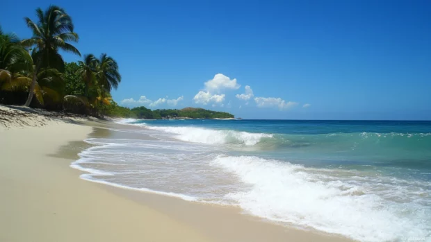 Soft sands merging with the gentle Beautifull Ocean surf.