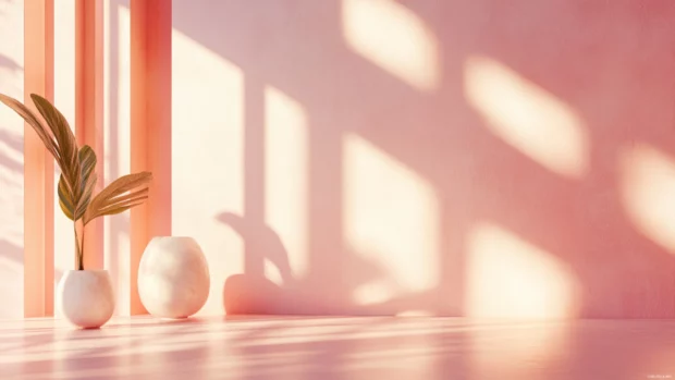 Soft shadows, dreamy tones, pastel aesthetic wallpaper for monitor as the theme.