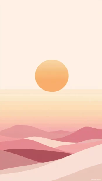 Soft summer iphone wallpapers, minimal sunrise colors and a peaceful horizon line.