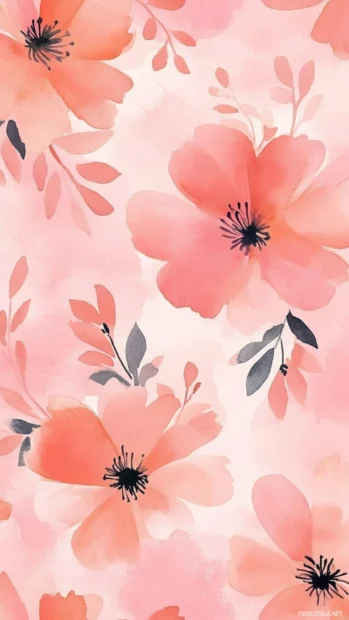 Soft watercolor strokes blended in a pink girly wallpaper aesthetic theme.