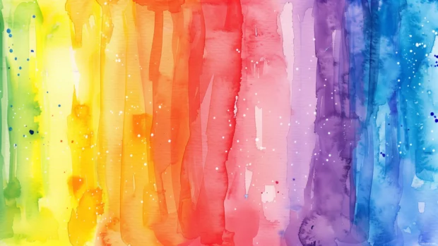 Spectrum rainbow watercolor background with a range of bright colors  .