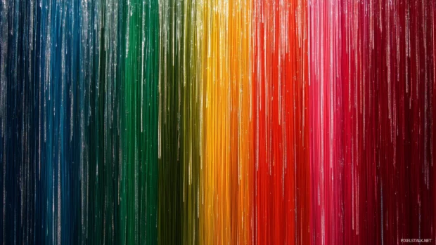 Spectrum rainbow watercolor background with a range of colors.
