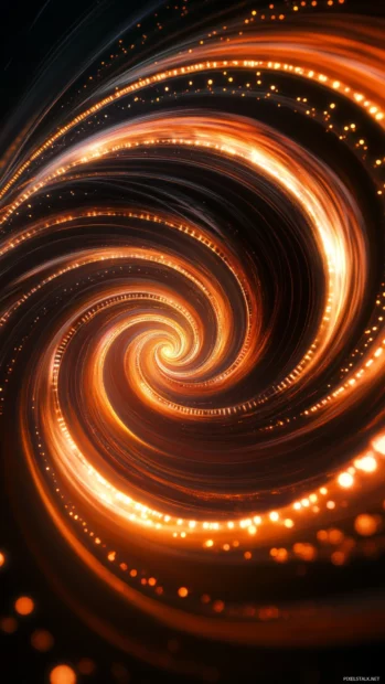 Spirals of glowing light twisting into infinity.