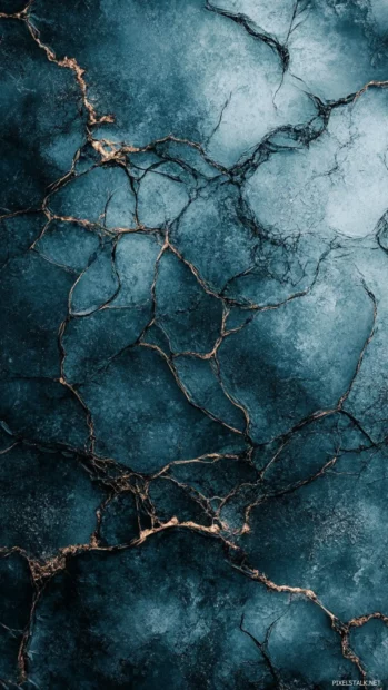 Splintered glass iPhone lock screen with intricate cracks.