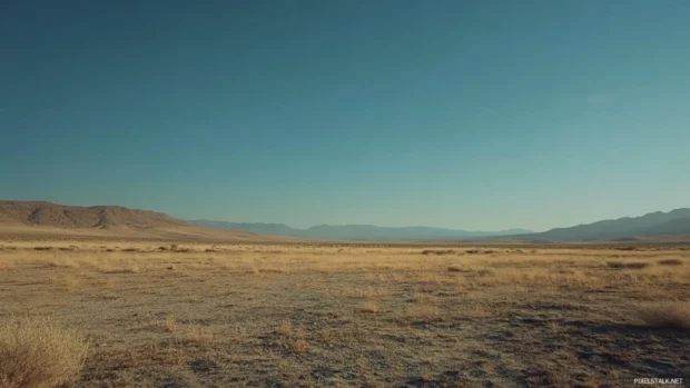 Star sky melting into the stillness of a desert.
