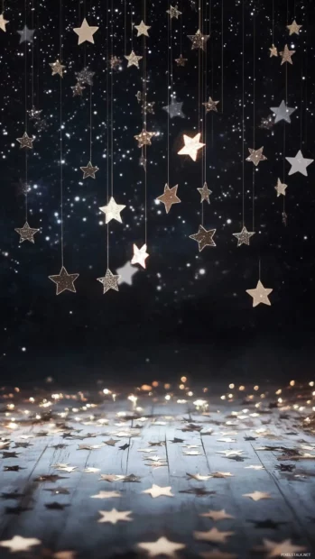 Stars drifting through a forgotten starfield, capturing the essence of Moody black starry wallpaper.
