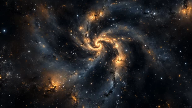 Stars swirling quietly across forgotten valleys.