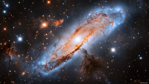 Stunning galaxy swirl with stars and nebula, a perfect Space PC Wallpapers theme.