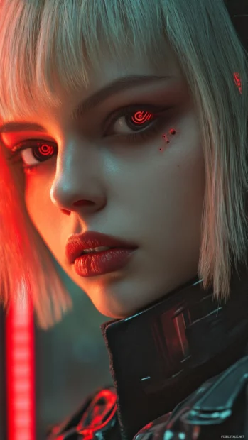 Stylish Cool Lock screen Wallpapers featuring futuristic cyberpunk designs.