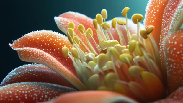 Succulent flower bloom close up.