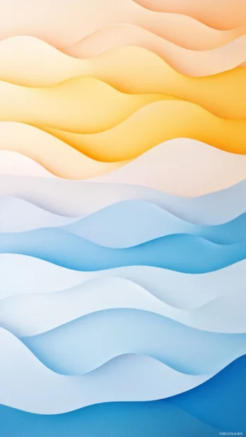 Summer iphone wallpaper using gentle gradients of soft blues and yellows.