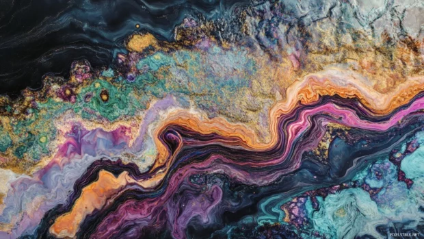 Surreal moving rivers of color and energy streams, best for abstract trippy moving backgrounds.