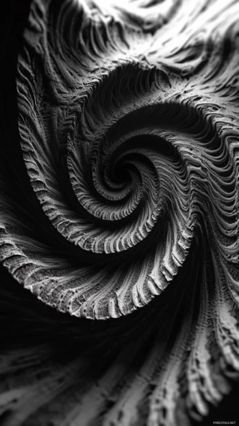 Swirling fractal patterns spinning hypnotically.