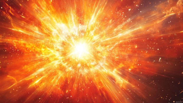 The essence of pure energy, radiating light and power, a brilliant trippy burst.