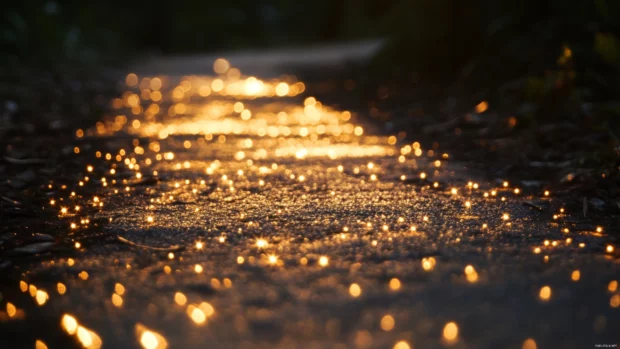 Tiny paths paved with golden sparkling stars.