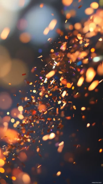 Trendy Moving Wallpapers for Android with colorful particles floating gently.