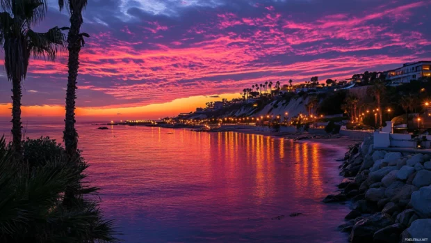 Twilight sky colored by Pretty Sunset reflections.