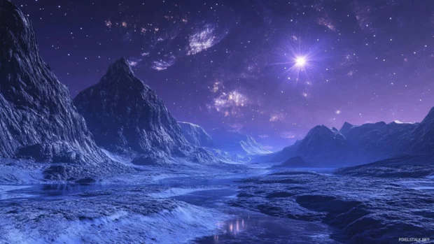 Vast tundras gleaming with icy star reflections.