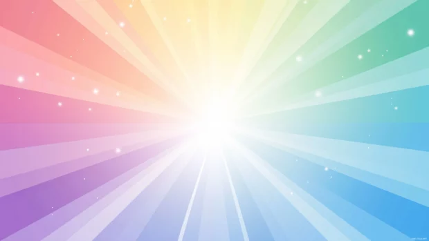 Vector flat background with retro color rays in the center, pastel colors, Retro style.
