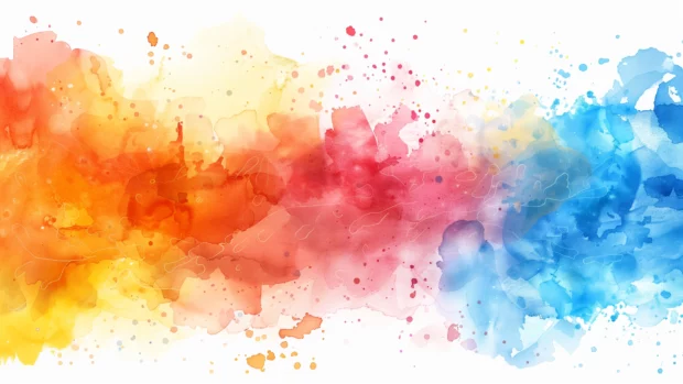 Vibrant colorful watercolor background with a mix of hues  .