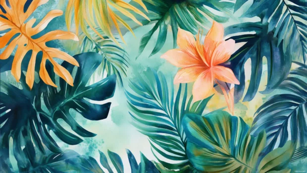 Vibrant green watercolor background with fresh tone.