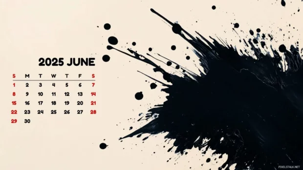 Wallpaper 2025 June Calendar.