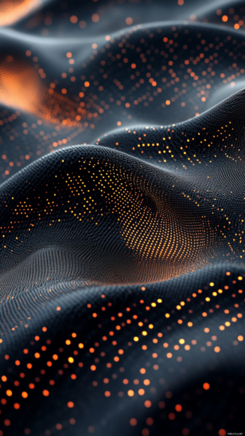 Wavy carbon fiber textures wrapping around glowing cores.