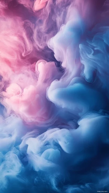 Whispers of mist swirl across the lock screen, creating a delicate contrast with muted color tones.