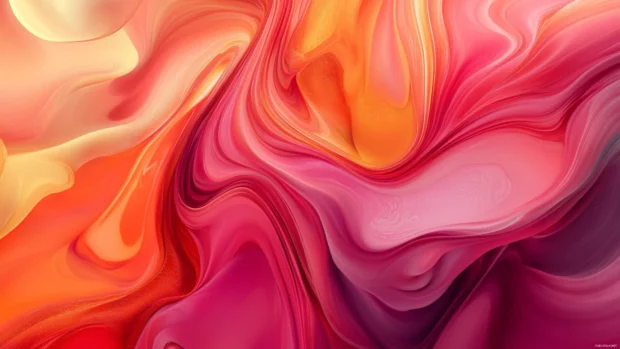 Windows 11 inspired lock screen wallpaper with smooth swirls.