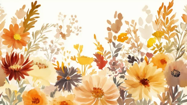 With a variety of colors, a blooming floral watercolor background.