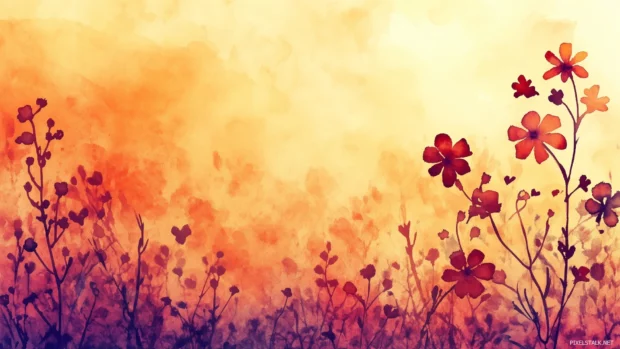 With delicate details, an intricate flower watercolor background.