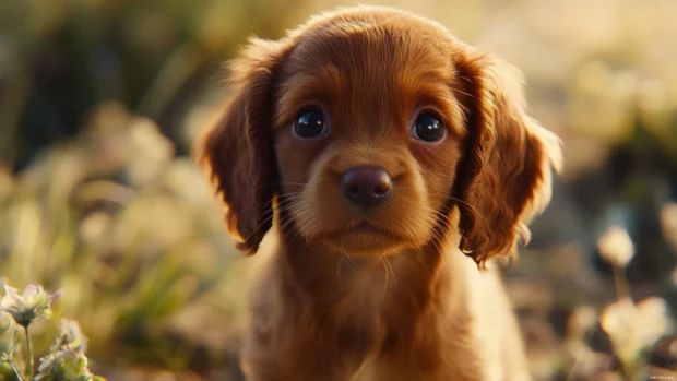 With floppy ears and sparkly eyes, this adorable pup brings joy to your screen as the best HD cute puppy wallpaper.