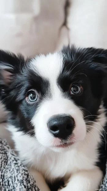 With sunshine on its nose, this cute puppy fits well into soft pastel dog wallpaper collections.