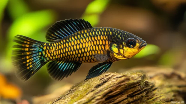close up shot of a betta fish.
