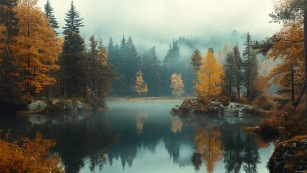 nature aesthetic wallpaper PC 4K, dreamy tones, highly detailed scene.